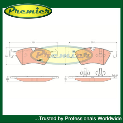 Premier Front Brake Pads Set Fits Mercedes-Benz M-Class R-Class + Other Models