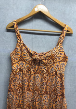 Knox Rose SunDress Size Large Orange Brown Sleeveless