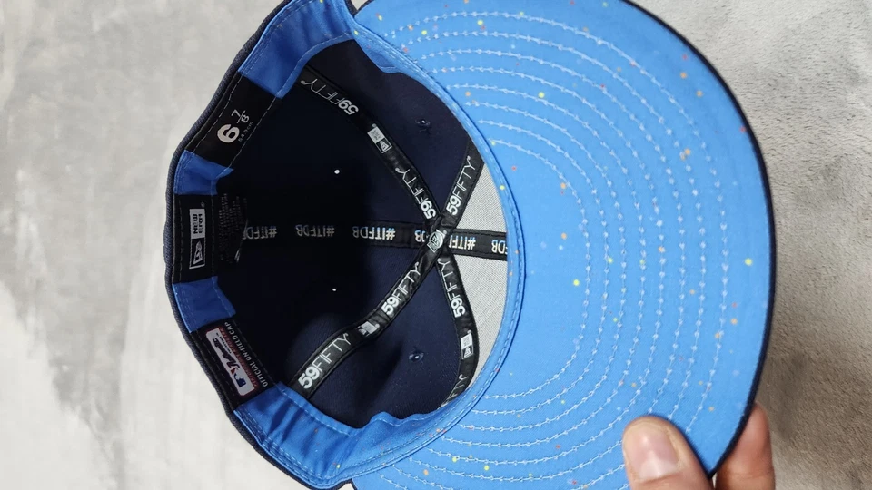 Los Angeles Dodgers Hat Cap Fitted 6 7/8 Blue White City Connect MLB Baseball - Image 3 of 4