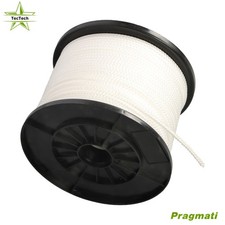 3/16 inch White Solid Braid Nylon Dacron Polyester Rope - 500 Foot Spool