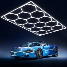 14 Hexagon LED Lighting Car Detail Garage Workshop Retail Light Honeycomb Hex US