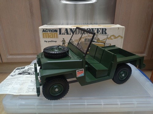 Palitoy Vintage Action Man Land Rover Boxed With Demolition Pack