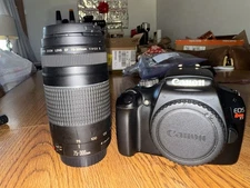 Canon Rebel T3 EOS DSLR Camera 70-300mm Lense Battery Charger