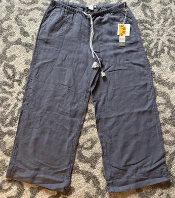C & C California Linen Blend Wide Legged Vintage Look NWT/ Size Large - Image 1 of 4