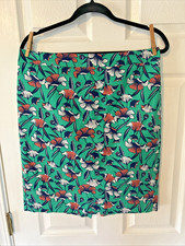 J. by J.Crew Floral Pencil Skirt Size 10 Green Multicolor Retro Flower Print