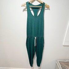 Vuori Women's Lux Jumpsuit Green Size Small Racerback Stretch Soft Comfy Lounge