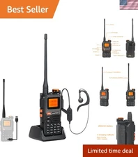 Radio Ham Radio Long Range Handheld Tri-Band Two Way Radios Rechargeable Walk...