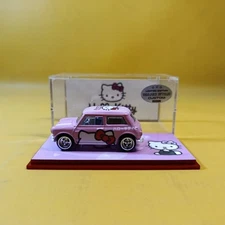 Matchbox AUSTIN MINI COOPER Pink HELLO KITTY (WANGSTAR CUSTOM) REAL RIDERS (B)