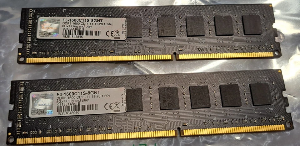Arbeitsspeicher 16GB (2x8GB) DDR3 1600 12800 G.SKILL