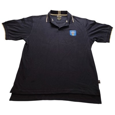 Adidas Athens 2004 Olympics NBC Polo Shirt Men's Medium Navy Blue Climalite Vtg