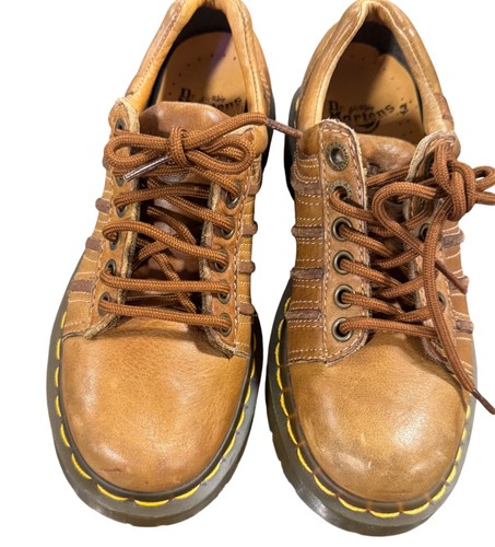 Dr. Doc Martens 12037 Air Wair braune klobige Damenschuhe aus Leder Größe US 5 - Bild 3 von 10