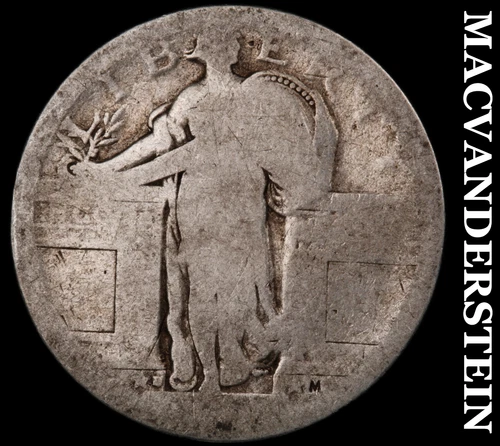 1917-D (No Date) Silver Standing Liberty Quarter - Type 1 - Scarce  #i7611