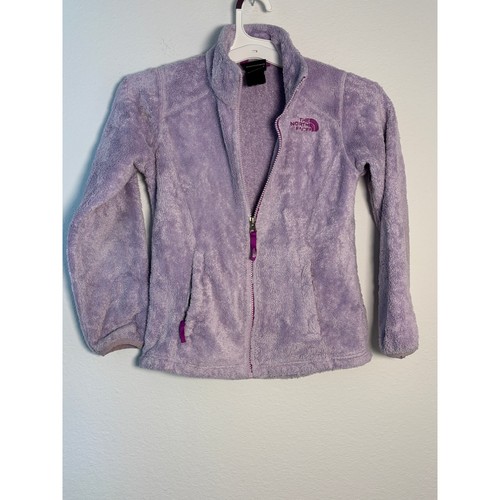 The North Face Girls Oso Fleece Jacket Lavender Purple Full Zip Size S 7/8