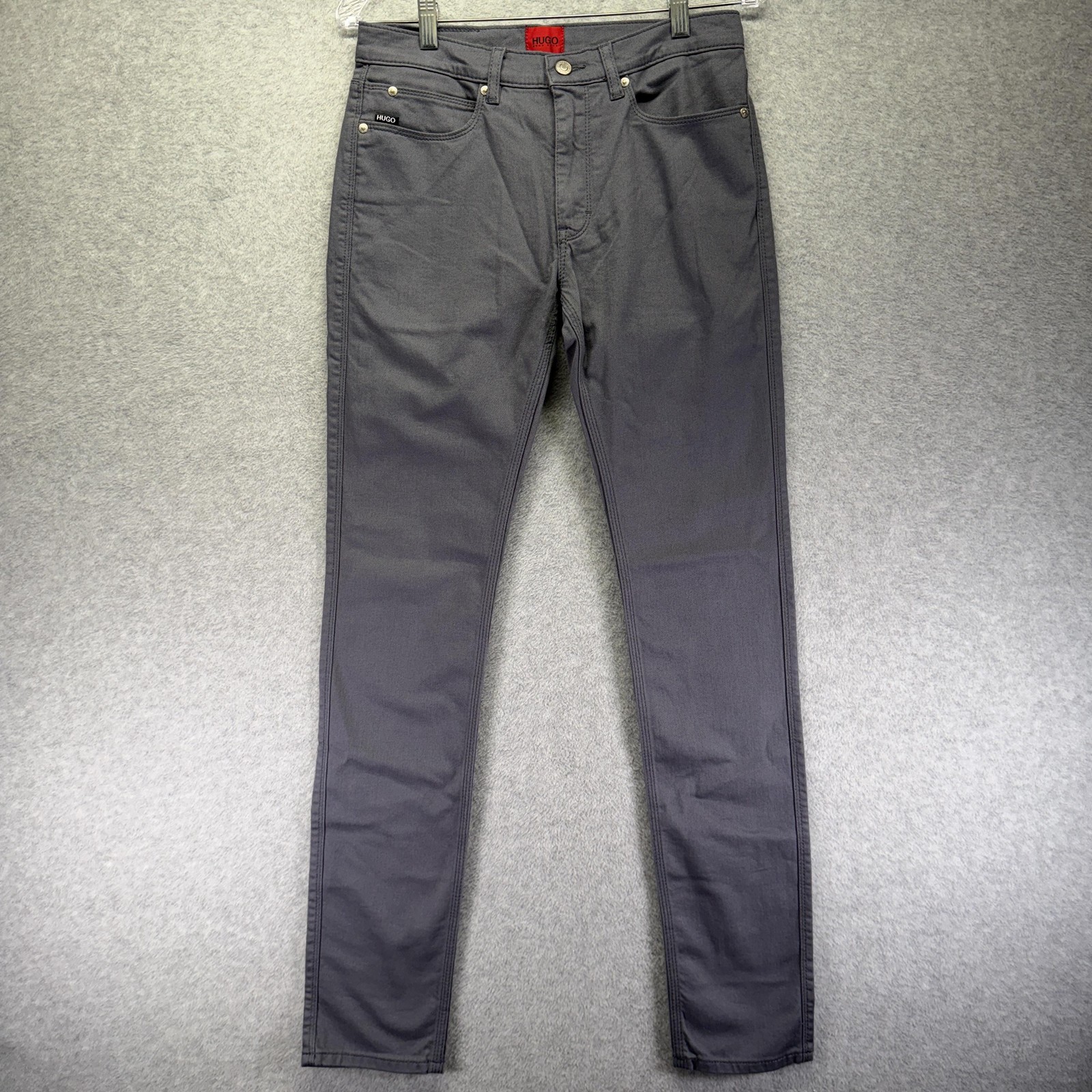 Hugo Boss Jeans Mens 28x34 Gray Slim Skinny Stretch Denim Casual Charcoal