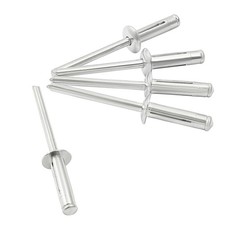 60 Pcs 3/16" x 3/4" Tri-Fold Exploding Pop Rivets, Aluminum Large Head Blind