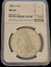 1885-O New Orleans Morgan Silver Dollar MS63 NGC Graded Nice Coin