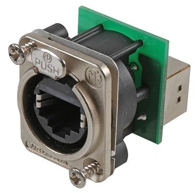 NEUTRIK - etherCON Panel Mount RJ45 Socket with Feed Through Connection, 8 pin