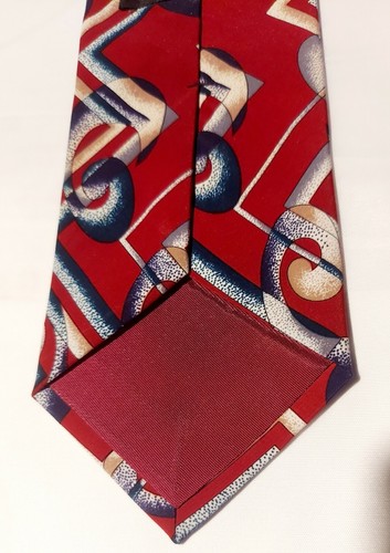Pierre Balmain Paris - Corbata 100% Seda para Hombre - Traje de Vestir Negocios Lujo Rojo - Imagen 4 de 7