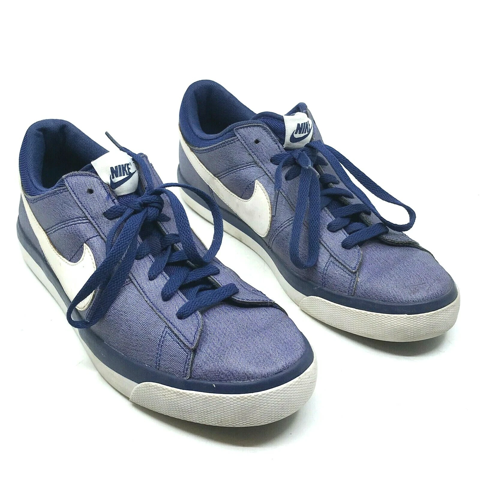 Nike Supreme Match femme Swoosh à lacets bleu blanc Taille 11 654868 411 [S19]