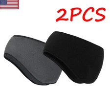 2PACK Ear Warmers Cover Headband Winter Fleece Ear muffs for Men Women Headwrap