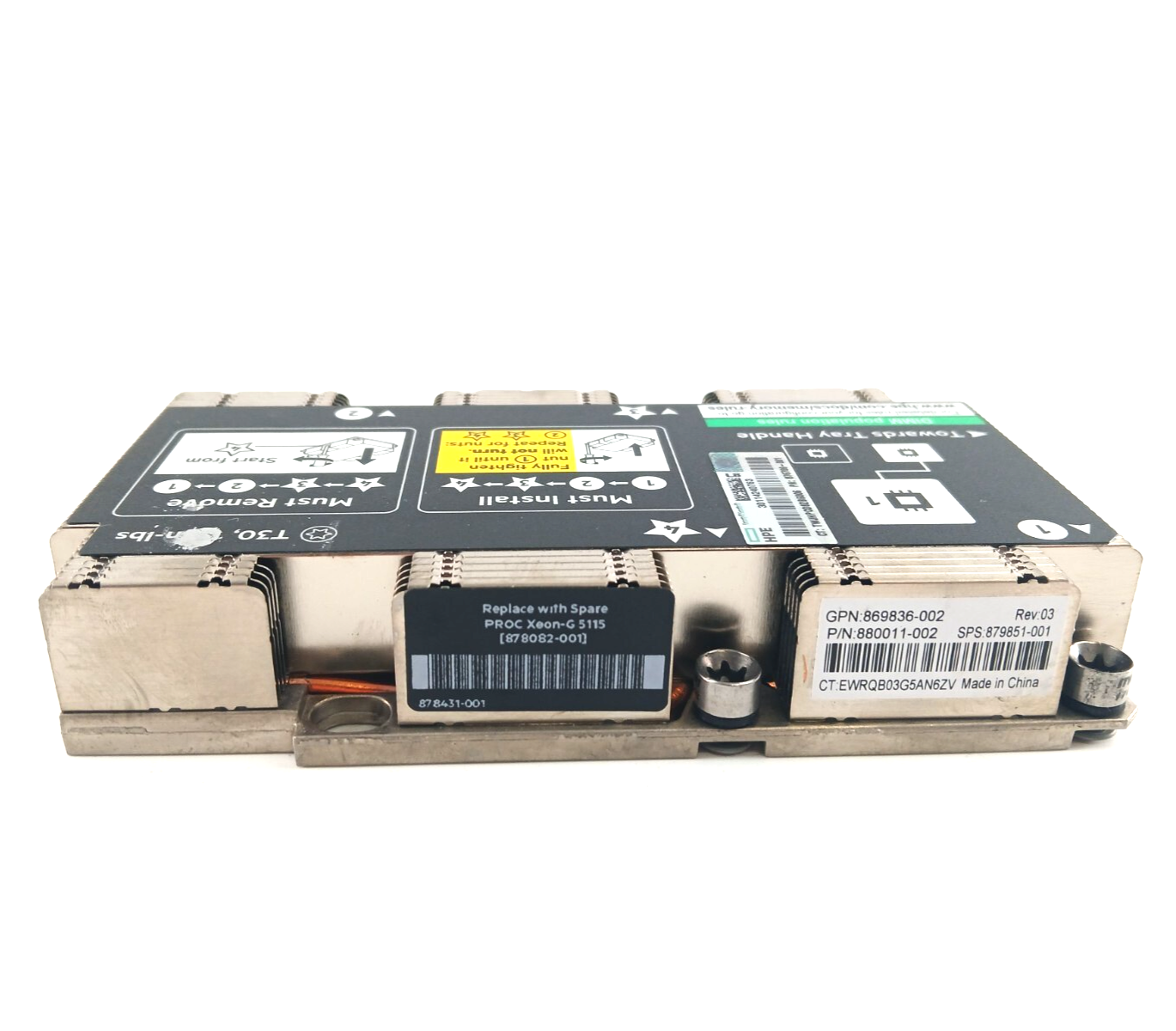 HP CPU 1 Heatsink For ProLiant XL170R Gen10 - 879851-001