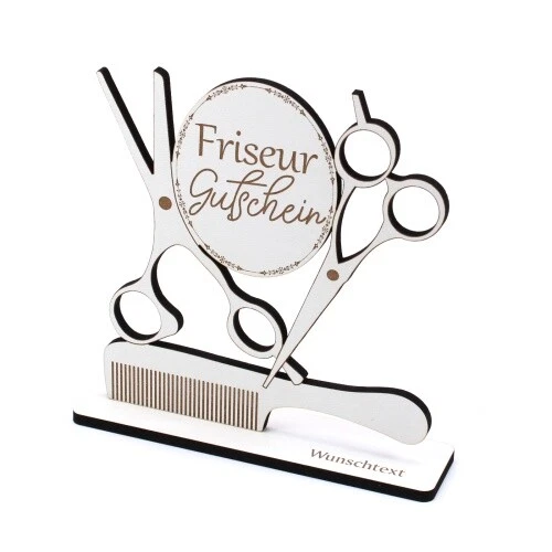 Geldgeschenk Friseur Friseurgutschein - inkl. Wunschtext - Schild für Geld Gutsc - Bild 1 von 4