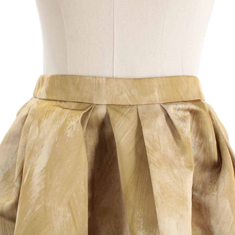 Falda midi Soni con etiquetas Dries Van Noten nueva con etiquetas talla 38 EE. UU. 6 en dorado Bei G1N Foto 2 de 4