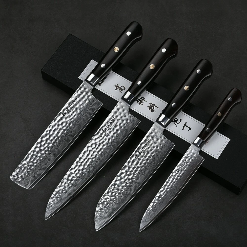 New Authentic Japanese Kitchen Knife Set Damascus knives, Chef knife