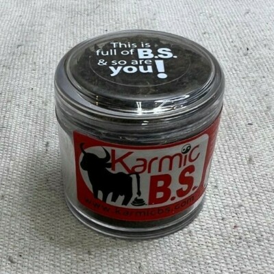 This is full of B.S. & so are you! Bullshit container  Gag Gift Small Karmic bs