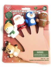 Christmas Friends 5 Finger Puppets Set