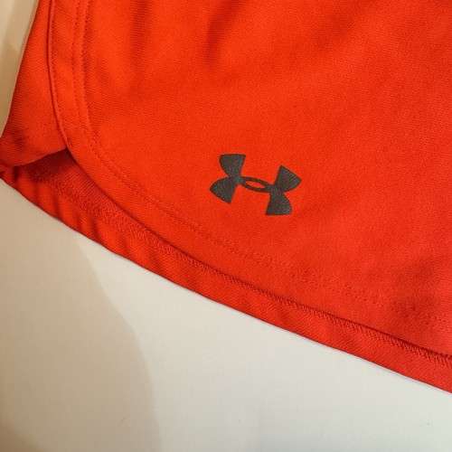 Under Armour Shorts Loose Fit Womens Medium Gym Workout Vibrant Orange Color - Picture 2 of 5