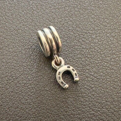 NEW Genuine Stamped Pandora Charm - Silver Horseshoe Dangle Charm 925 ALE