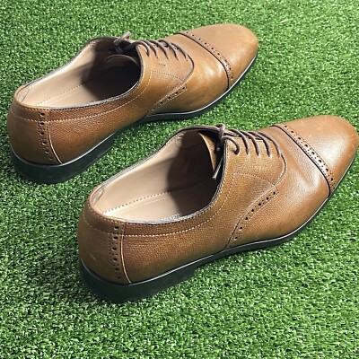 Ferragamo Plain Toe Oxford 10 EE (Briar) Men display picture 2