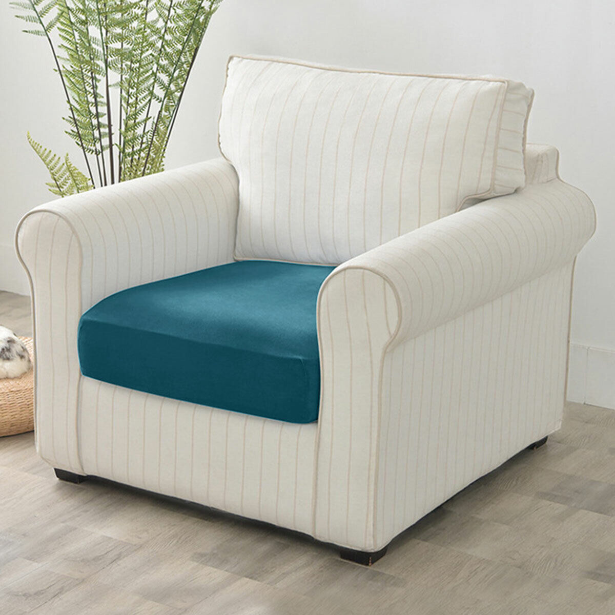 Crushed Velvet Sofa Seat Cushion Covers 1/2/3/4Seater Stretch Couch