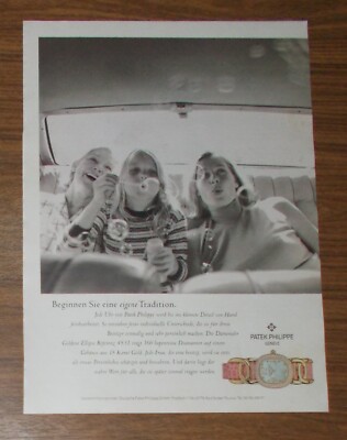 Seltene Werbung vintage PATEK PHILIPPE Goldene Ellipse Referenz 4831 Uhr 1997
