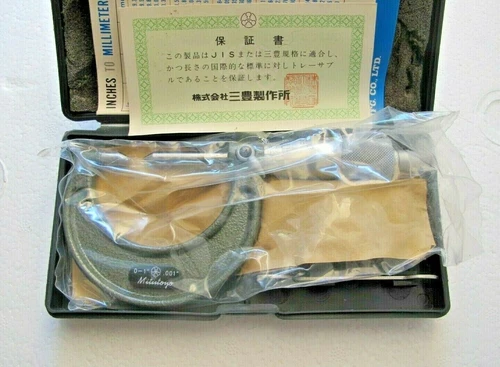 Mitutoyo 112-369 Point Micrometer 0-1" Range .001" Graduation 60° Point New