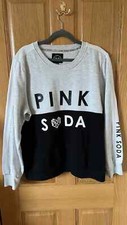 PreOwned Pink Soda Grey Sweatshirt Size UK16