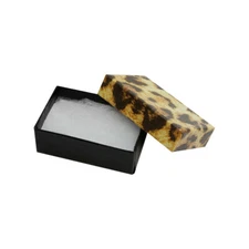 10 PC 2-5/8" x 1-1/2" Gift Boxes Jewelry Leopard Print Cotton Filled Batting 