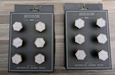 NEW Hudson Home Dresser Drawer Knobs-Cabinet Hardware (Both Boxes Included)