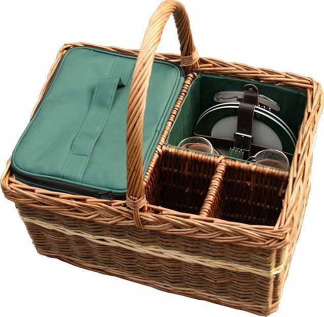 rot Hamper Familie Enganliegend Picknick Korb rot Hamper Familie Enganliegend Picknick Korb