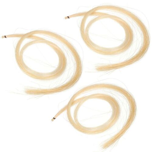 3X(3Pcs Hank 31-31.5 Inch Genuine Mongolian Horse Hair for , Viola, , Bass7788 - Picture 1 of 7