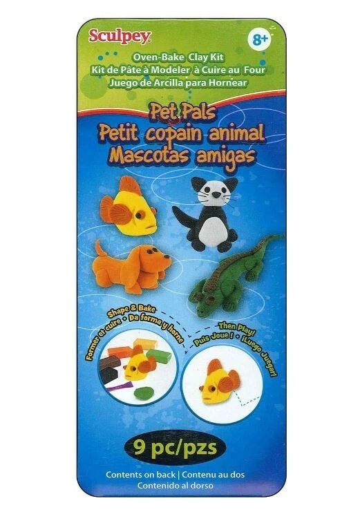 SCULPEY PET PALS OVEN BAKE CLAY KIT - MAKE YOUR OWN MINI PETS FROM CLAY