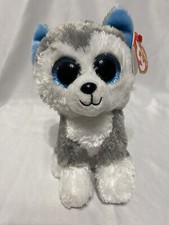 Ty Beanie Boo SLUSH the HUSKY DOG Plush 5.5" Stuffed Animal 2017 TySilk