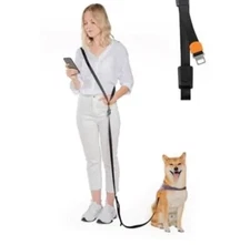 4-in-1 Hands Free Dog Leash Versatile Crossbody Dog Leash with Easy Release B...