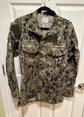 US Navy USN NWU Type III Working Uniform Blouse Jacket Size Small X-Long  AOR