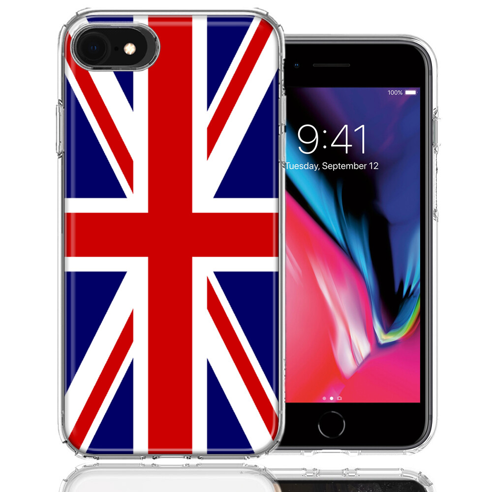 For Apple iPhone 7/8/SE UK England British Flag Hybrid Phone
