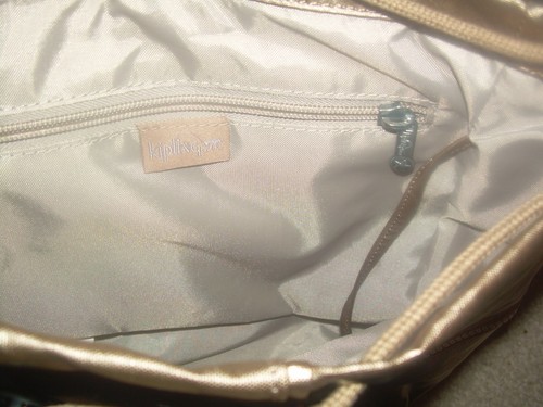 KIPLING Kieran GOLD METALLIC Book Backpack Bag NWT NEW FREE SHIP - Picture 3 of 3