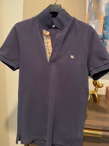 Burberry London Men's Cotton Navy Check 