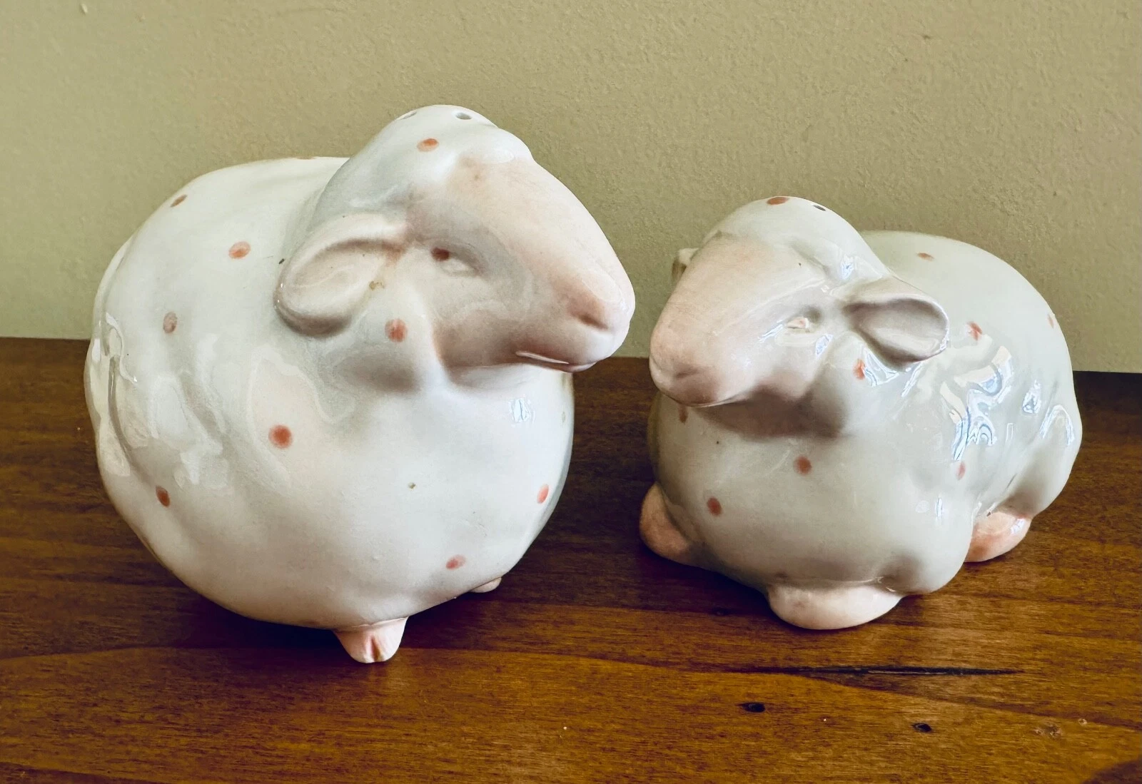 Vintage Fitz and Floyd Sheep Salt & Pepper Shakers