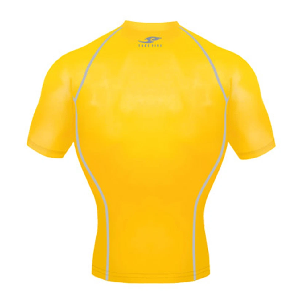 Camisa para correr Take Five para hombre piel apretada compresión capa base S~2XL amarilla 068 Foto 2 de 4